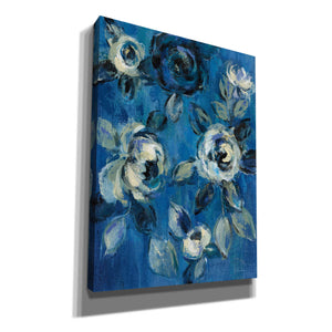 'Loose Flowers on Blue I' by Silvia Vassileva, Canvas Wall Art
