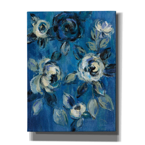 Image of 'Loose Flowers on Blue I' by Silvia Vassileva, Canvas Wall Art