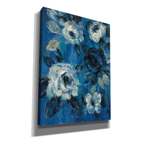 Image of 'Loose Flowers on Blue II' by Silvia Vassileva, Canvas Wall Art