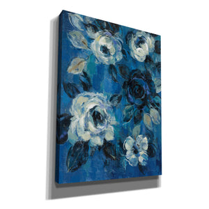 'Loose Flowers on Blue II' by Silvia Vassileva, Canvas Wall Art