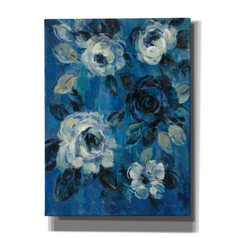Image of 'Loose Flowers on Blue II' by Silvia Vassileva, Canvas Wall Art