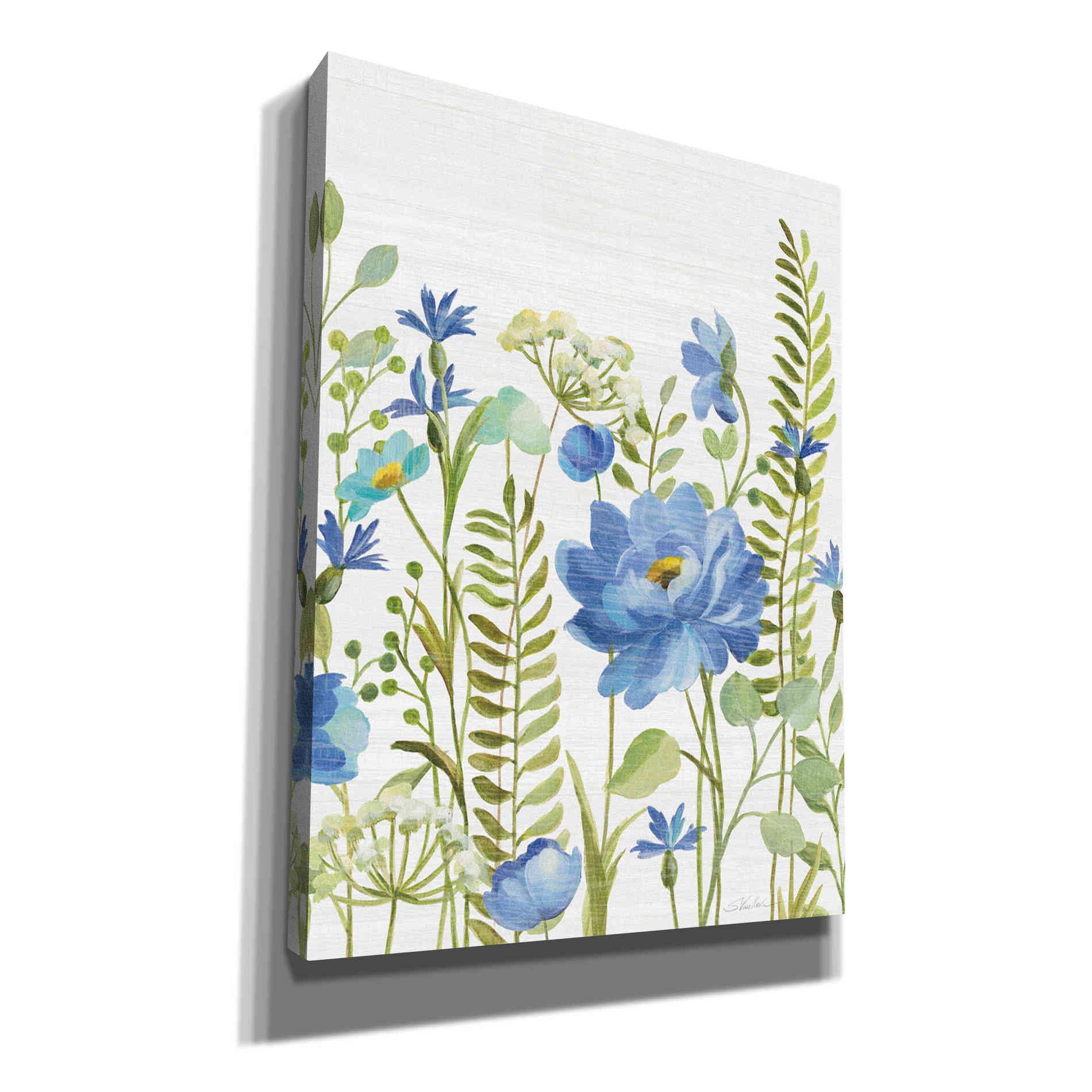 'Botanical Blue VIII' by Silvia Vassileva, Canvas Wall Art