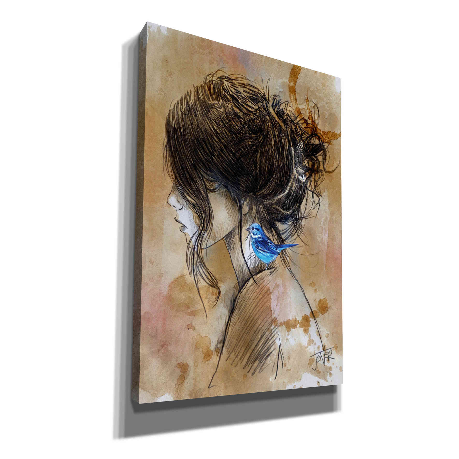 'Nesting Hope' by Loui Jover, Canvas Wall Art