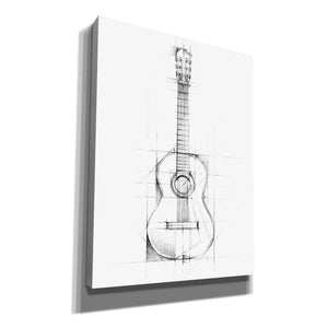 "Guitar Sketch" by Ethan Harper, Canvas Wall Art