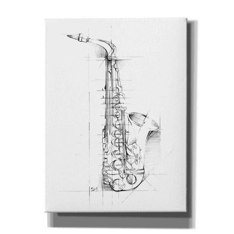 Image of "Saxophone Sketch" by Ethan Harper, Canvas Wall Art
