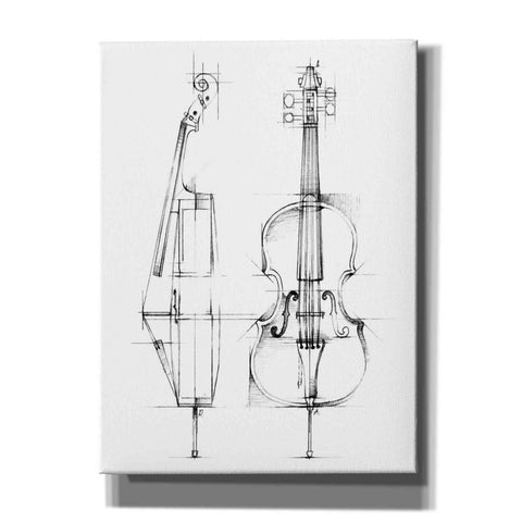 Image of "Cello Sketch" by Ethan Harper, Canvas Wall Art