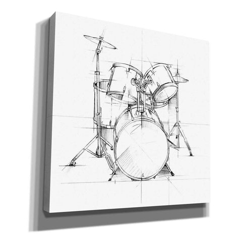 Image of "Drum Sketch" by Ethan Harper, Canvas Wall Art