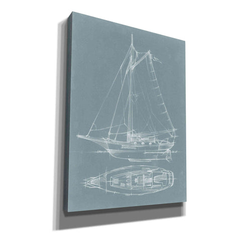 Image of "Yacht Sketches IV" by Ethan Harper, Canvas Wall Art