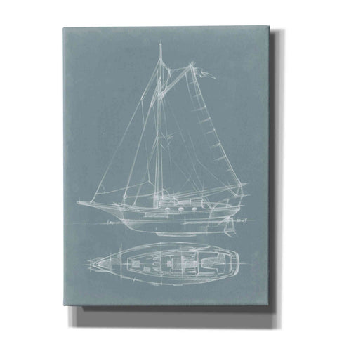 Image of "Yacht Sketches IV" by Ethan Harper, Canvas Wall Art