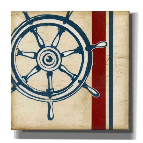 Image of "Americana Captain's Wheel" by Ethan Harper, Canvas Wall Art
