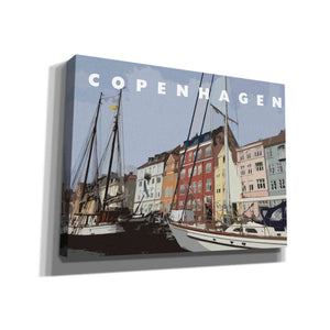 'Copenhagen Poster' by Linda Woods, Canvas Wall Art