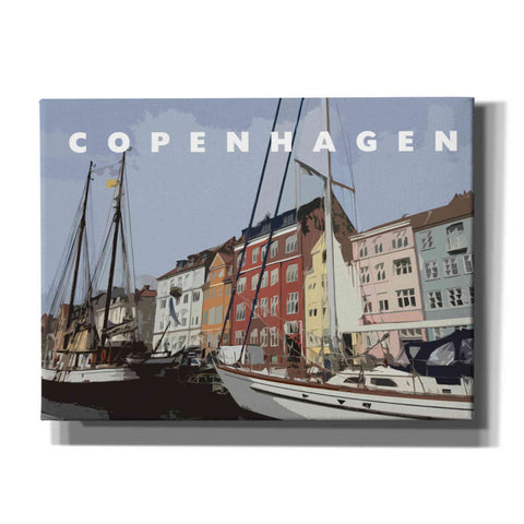 Image of 'Copenhagen Poster' by Linda Woods, Canvas Wall Art