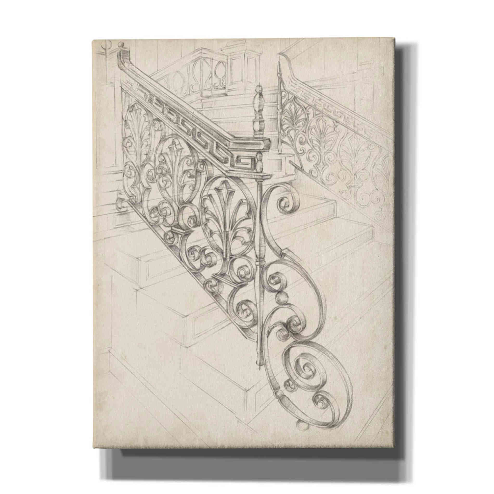 "Iron Railing Design I" by Ethan Harper, Canvas Wall Art