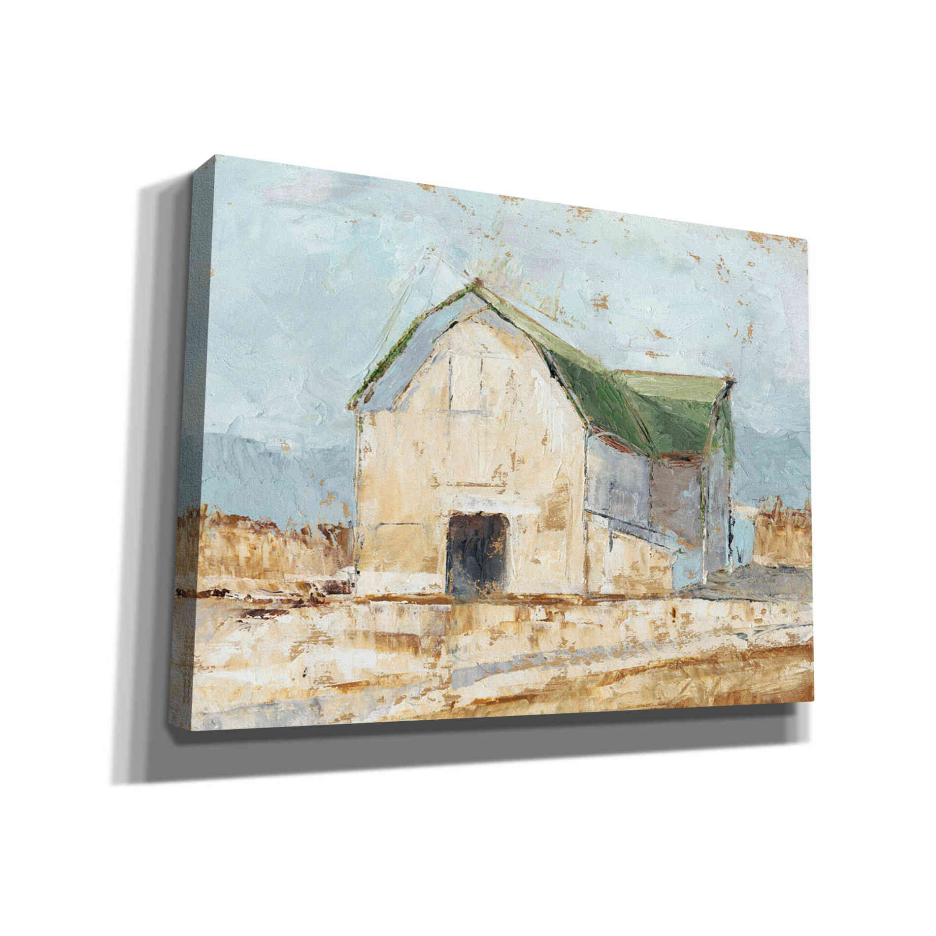 "Whitewashed Barn IV" by Ethan Harper, Canvas Wall Art