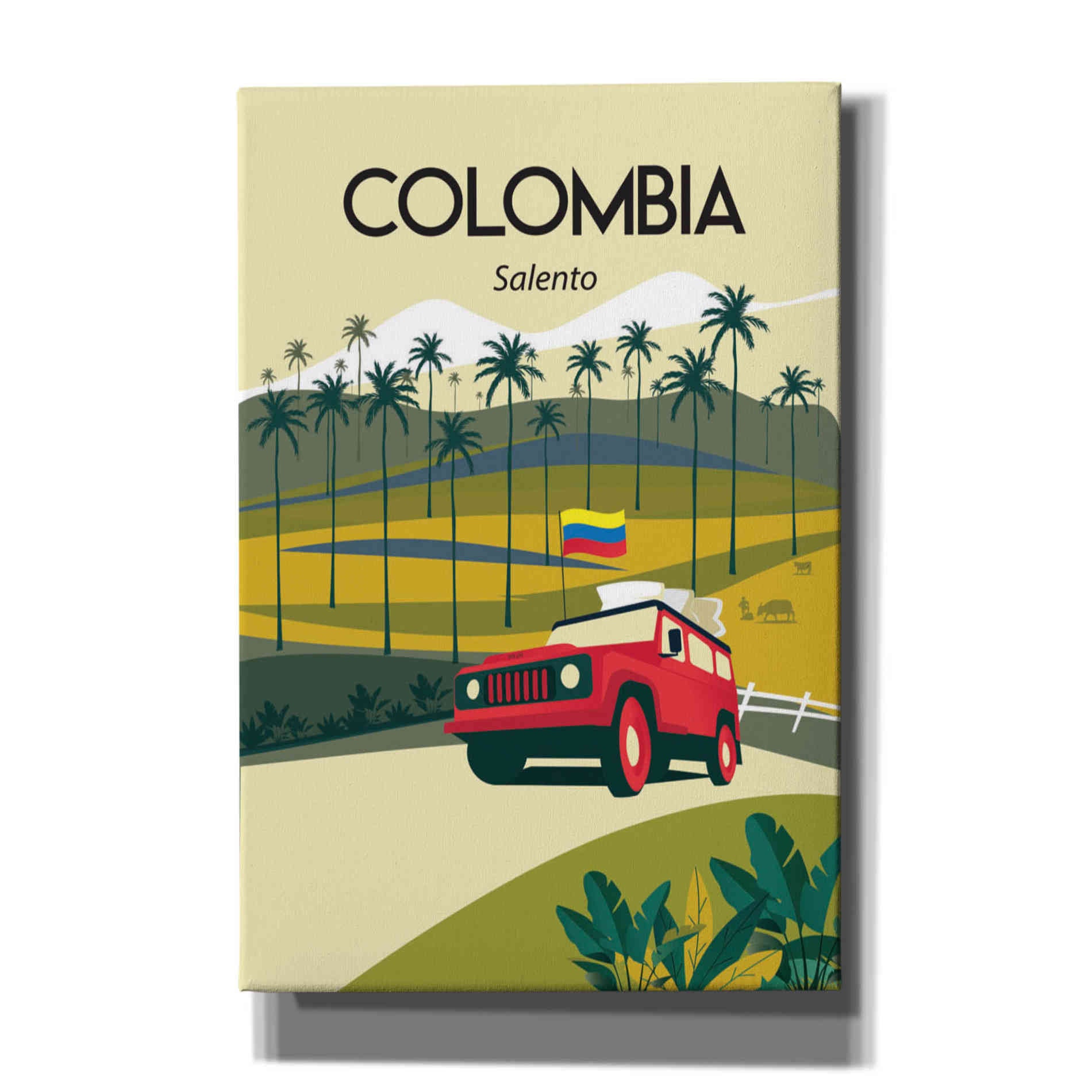 'Colombia' by Arctic Frame Studio, Canvas Wall Art