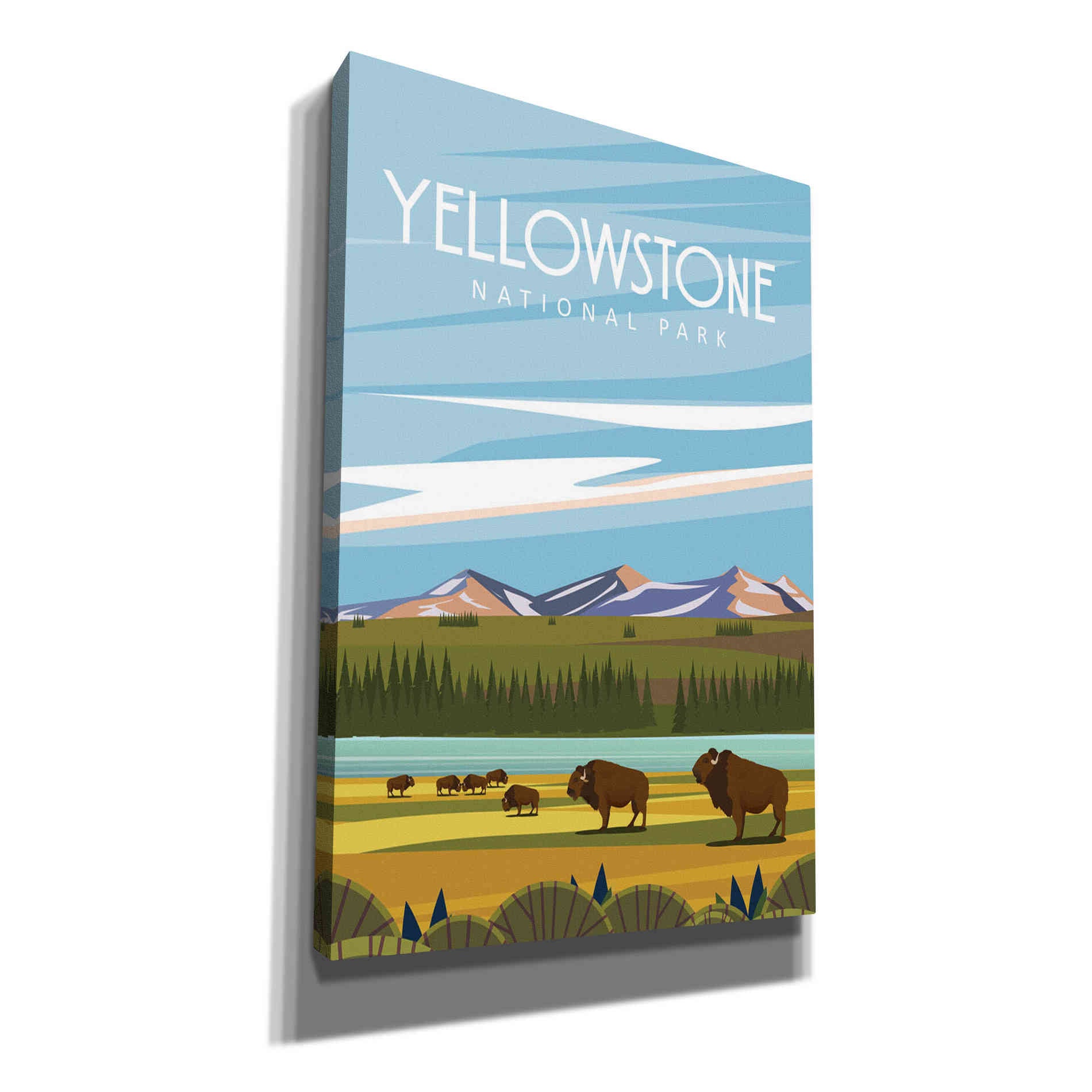 'Yellowstone National Park' by Arctic Frame Studio, Canvas Wall Art