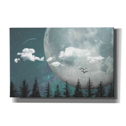 Image of "Big Moon Over Forest 3" by Hal Halli, Canvas Wall Art