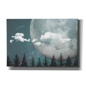 "Big Moon Over Forest 3" by Hal Halli, Canvas Wall Art