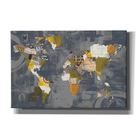 Image of 'Golden World on Grey' by Courtney Prahl, Canvas Wall Art