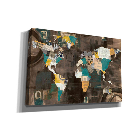 Image of 'Golden World on Brown' by Courtney Prahl, Canvas Wall Art