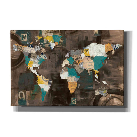 Image of 'Golden World on Brown' by Courtney Prahl, Canvas Wall Art