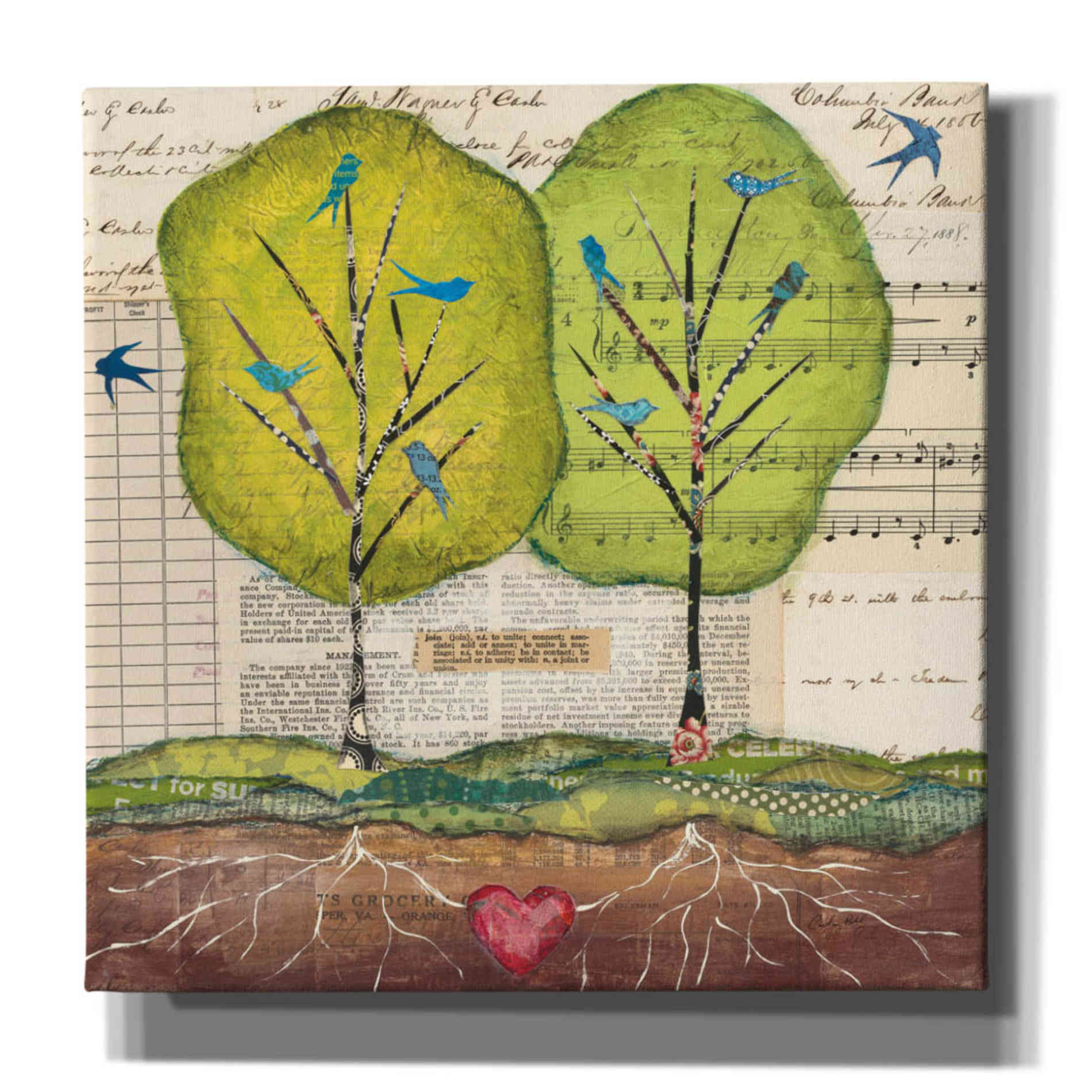 'Bird Notes' by Courtney Prahl, Canvas Wall Art