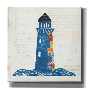 'Nautical Collage II on Newsprint' by Courtney Prahl, Canvas Wall Art