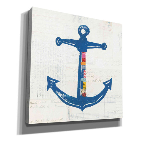 Image of 'Nautical Collage III on Newsprint' by Courtney Prahl, Canvas Wall Art