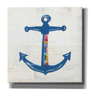 'Nautical Collage III on Newsprint' by Courtney Prahl, Canvas Wall Art