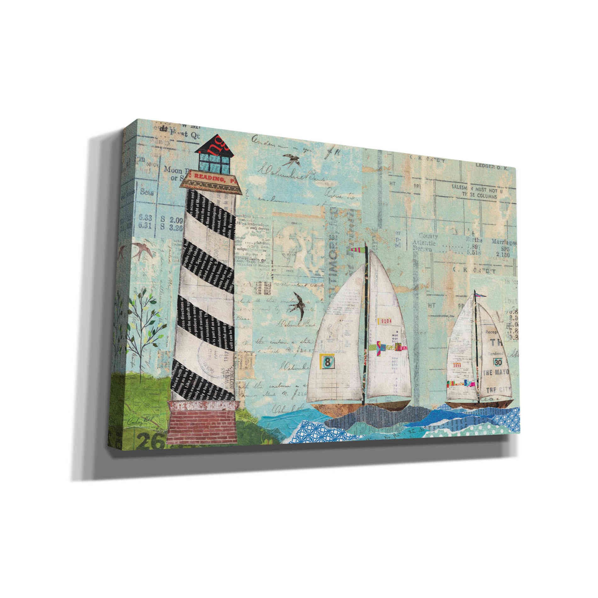 'At the Regatta Coastal Lighthouse' by Courtney Prahl, Canvas Wall Art