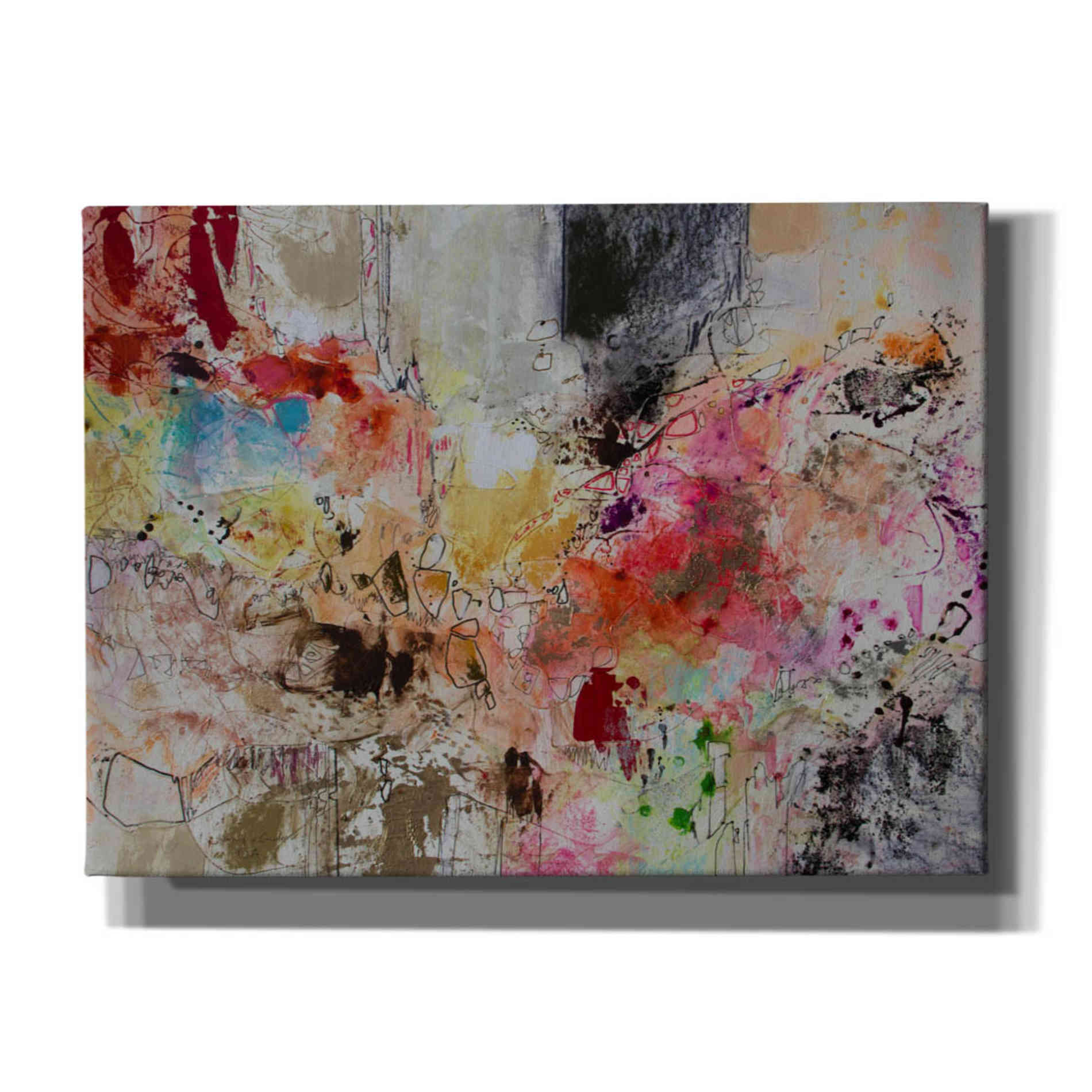 'Flow Red 9' by Jennifer Gardner, Canvas Wall Art