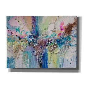 'Flow Blue with Gold Leaf 8' by Jennifer Gardner, Canvas Wall Art
