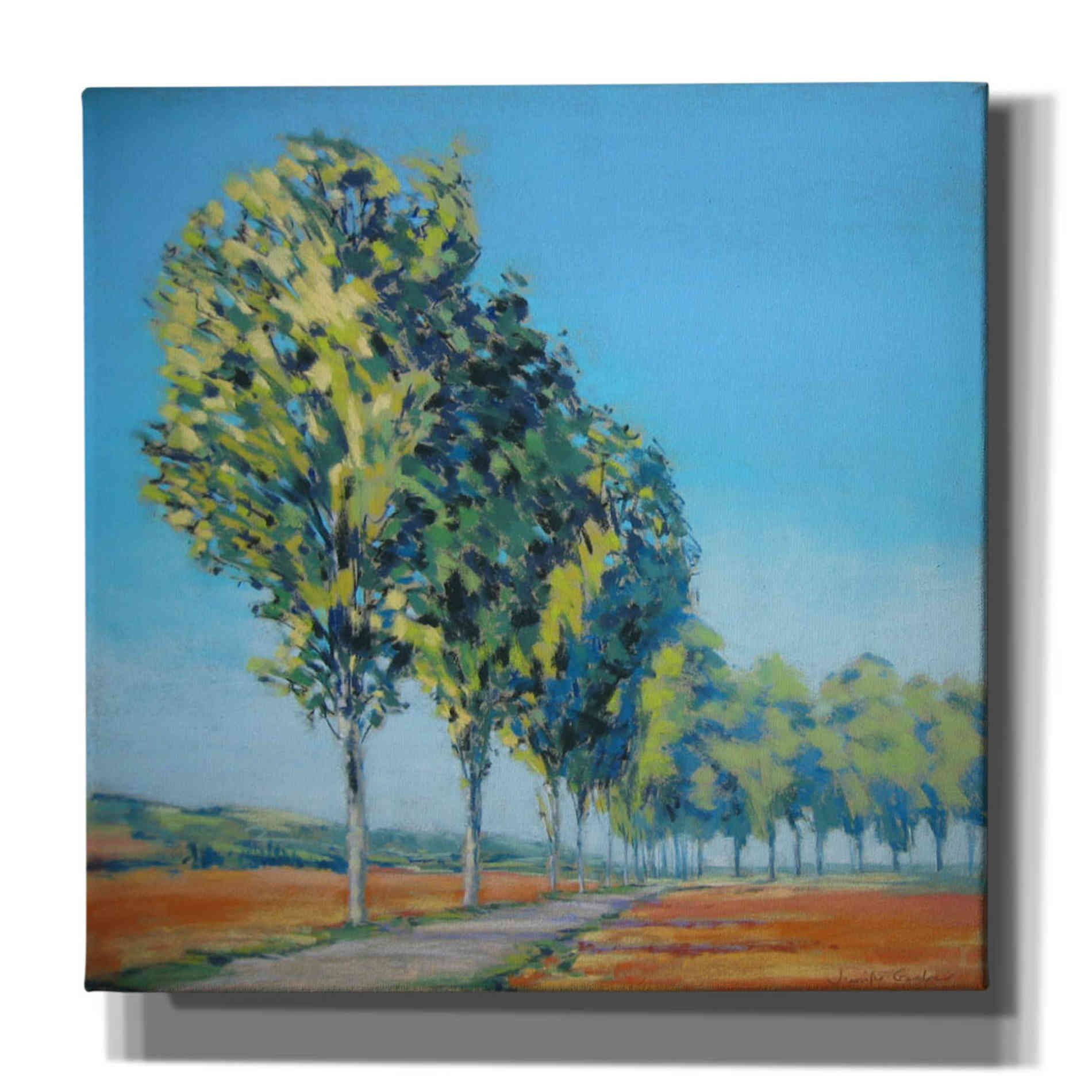 'Normandy Poplars II' by Jennifer Gardner, Canvas Wall Art
