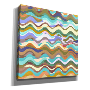 'Color Wave' by Zigen Tabanbe, Canvas Wall Art,Size 1 Square