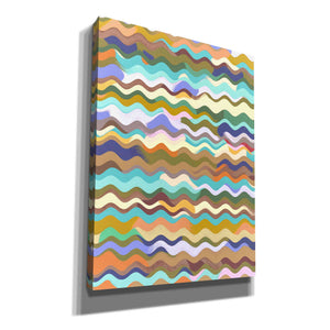 'Color Wave Pattern' by Zigen Tabanbe, Canvas Wall Art,Size B Portrait