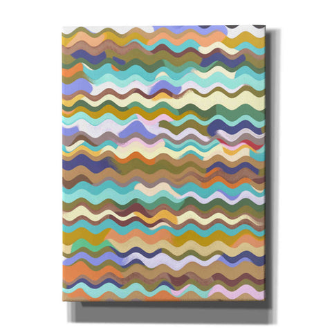 Image of 'Color Wave Pattern' by Zigen Tabanbe, Canvas Wall Art,Size B Portrait