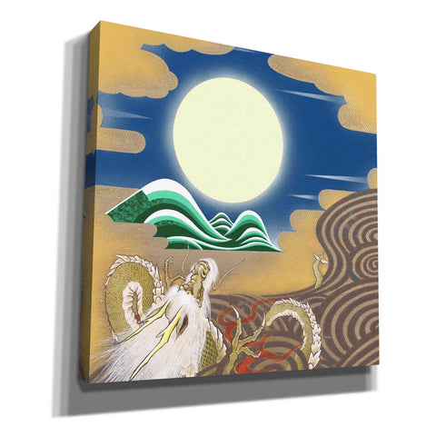 Image of 'Moonlit Dragon' by Zigen Tabanbe, Canvas Wall Art,Size 1 Square