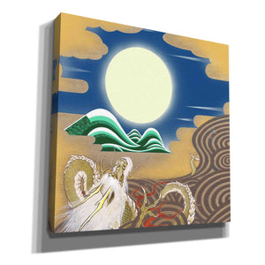 'Moonlit Dragon' by Zigen Tabanbe, Canvas Wall Art,Size 1 Square