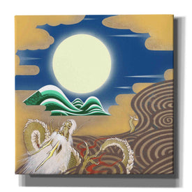 'Moonlit Dragon' by Zigen Tabanbe, Canvas Wall Art,Size 1 Square