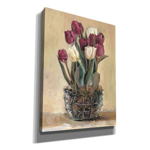 'Potted Tulips' by Marilyn Hageman, Canvas Wall Art