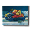 'Blue Plate with Fruit' by Marilyn Hageman, Canvas Wall Art