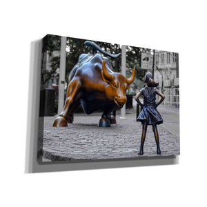 'Fearless Girl and Charging Bull of Wallstreet,' Canvas Wall Art