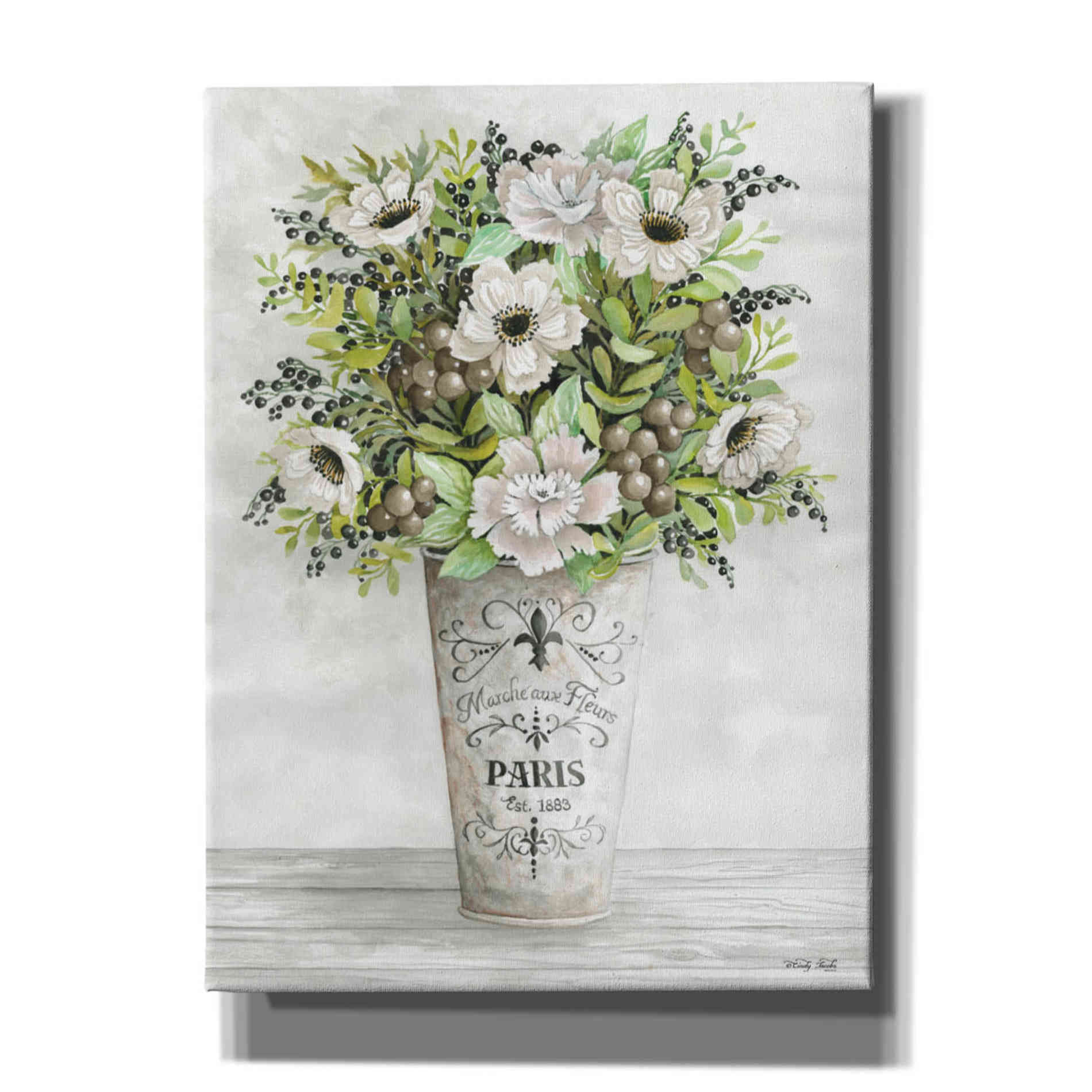 'French Floral II' by Cindy Jacobs, Canvas Wall Art