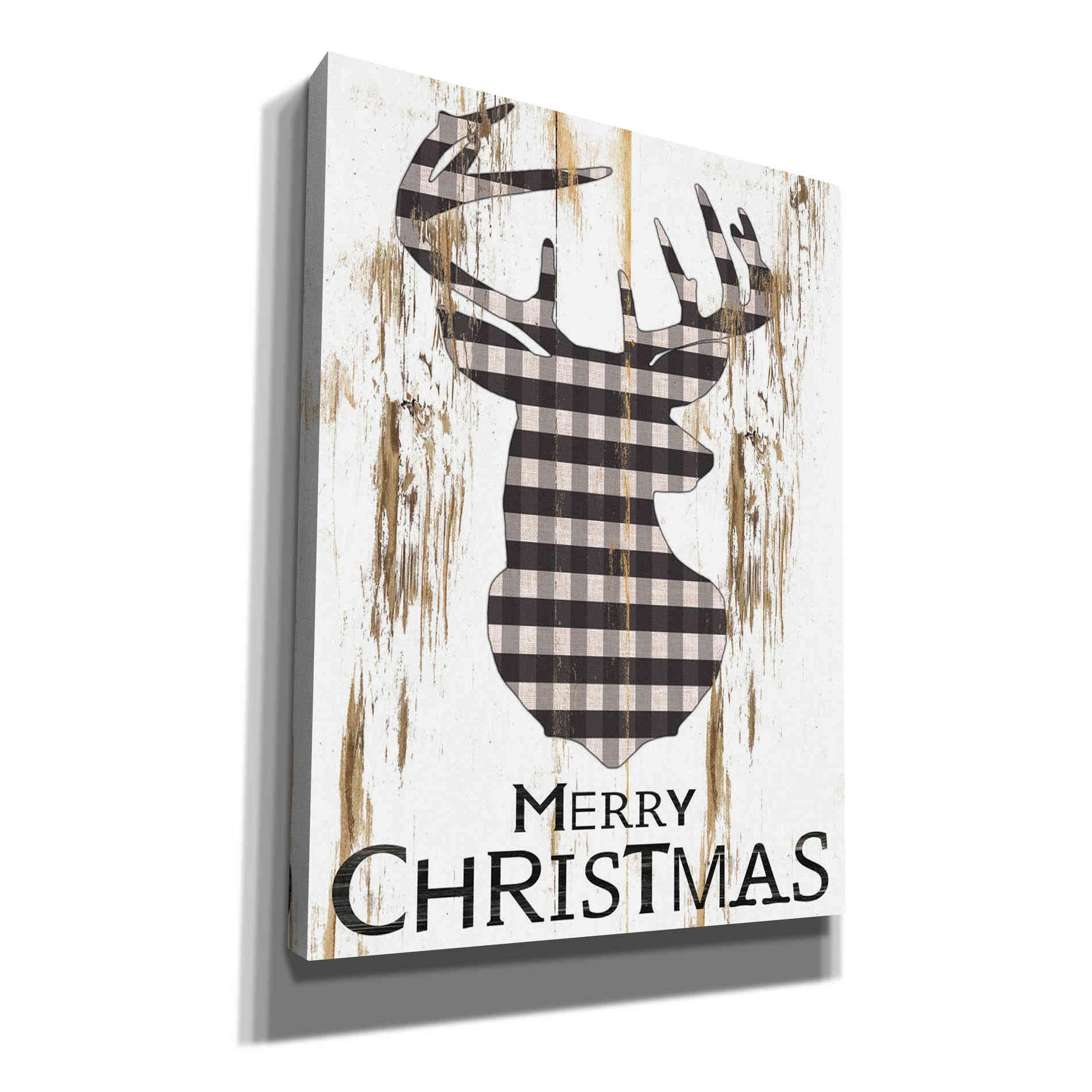 'Merry Christmas Deer' by Cindy Jacobs, Canvas Wall Art