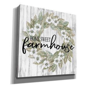'Home Sweet Farmhouse Wreath' by Cindy Jacobs, Canvas Wall Art