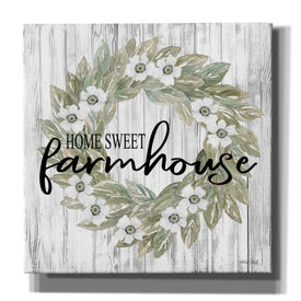 'Home Sweet Farmhouse Wreath' by Cindy Jacobs, Canvas Wall Art