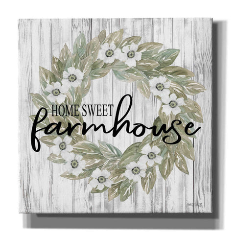 Image of 'Home Sweet Farmhouse Wreath' by Cindy Jacobs, Canvas Wall Art