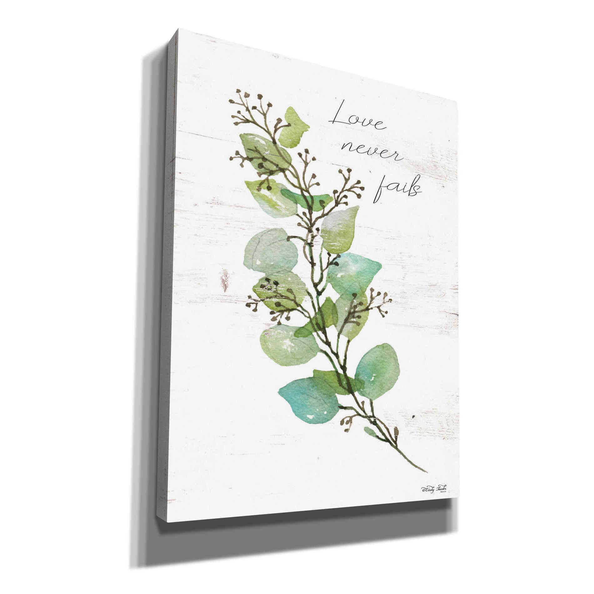 'Love Never Fails' by Cindy Jacobs, Canvas Wall Art