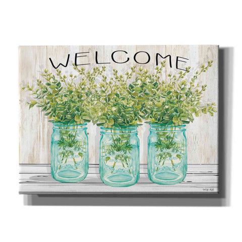 Image of 'Welcome Glass Jars' by Cindy Jacobs, Canvas Wall Art