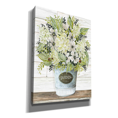 Image of 'Jardin Galvanized Bucket' by Cindy Jacobs, Canvas Wall Art